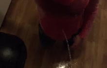 Nasty dude pissing on his girl
