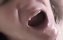 Slow motion mouth pissing